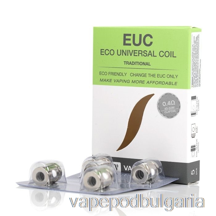 Vape 10000 Дръпки Vaporesso Euc резервни бобини 0.4ohm традиционни Euc Clapton